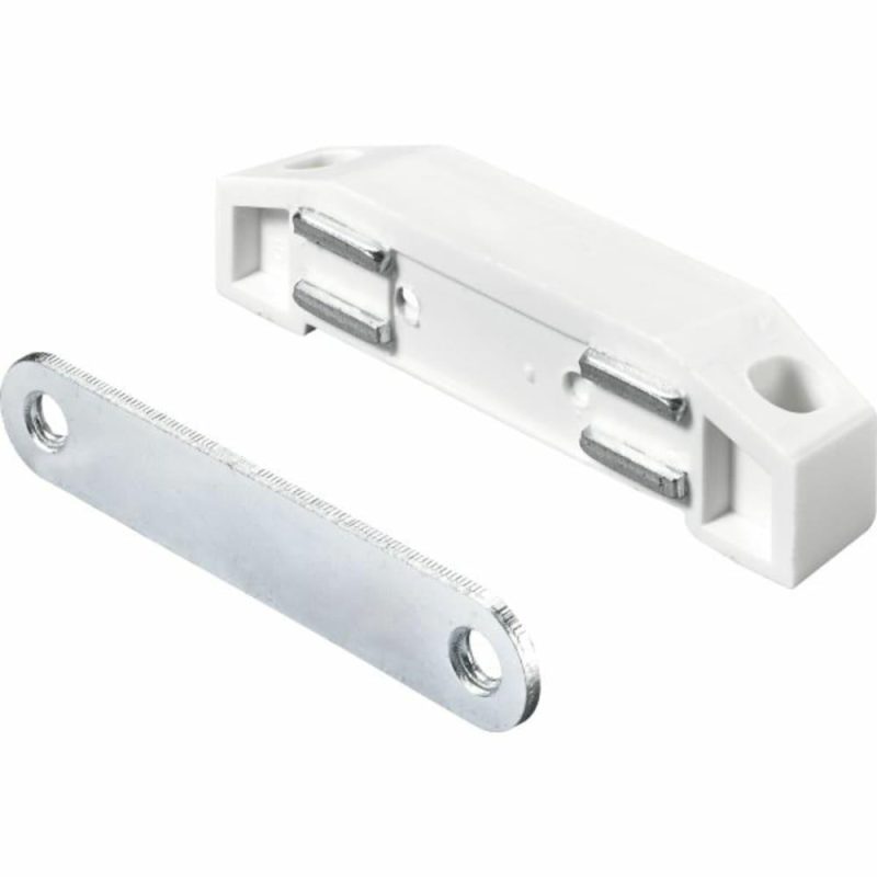 White Heavy-Duty Magnetic Catch, Package Of 2