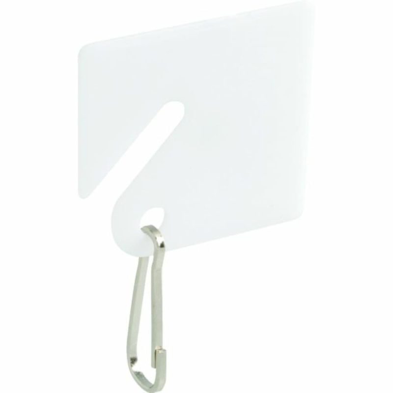 White Plastic Id Key Tags Package Of 20