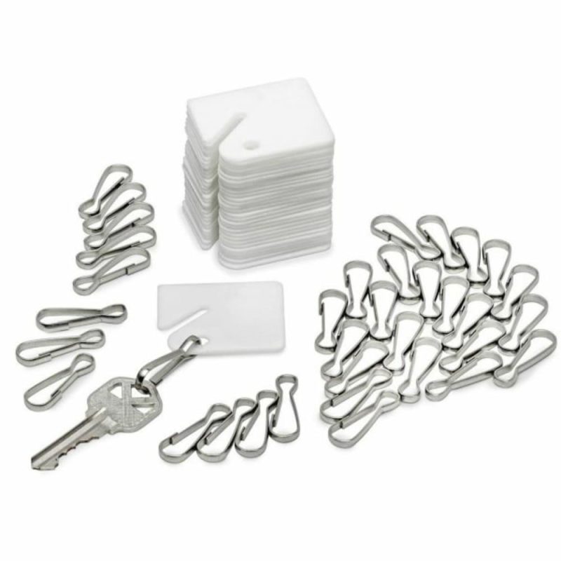 White Plastic Key Tags 180-Pack