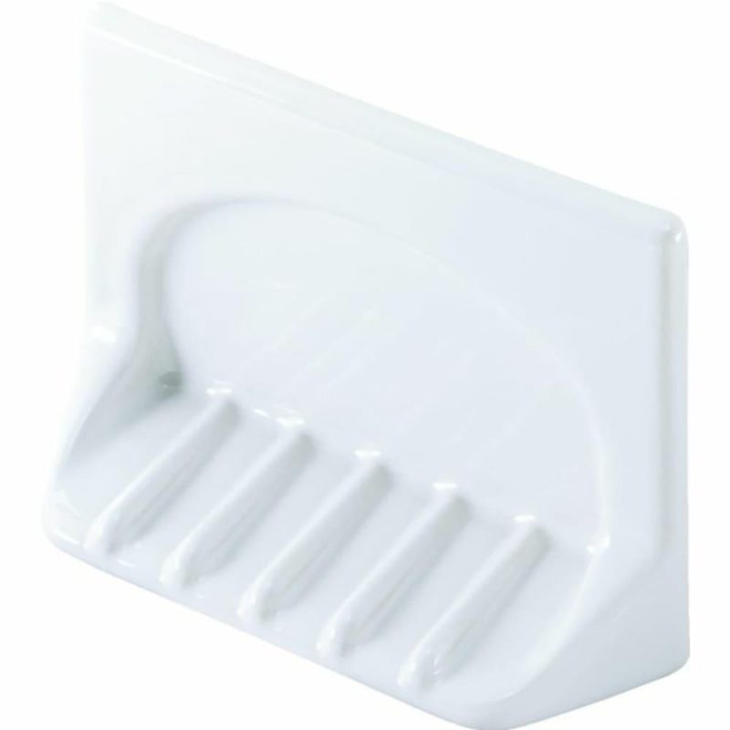 White Porcelain Soap Holder Tile-In Mount