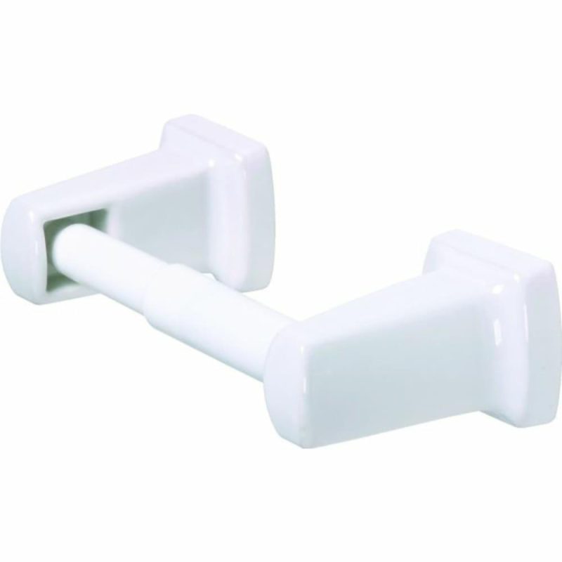 White Porcelain Toilet Paper Holder Concealed Mount