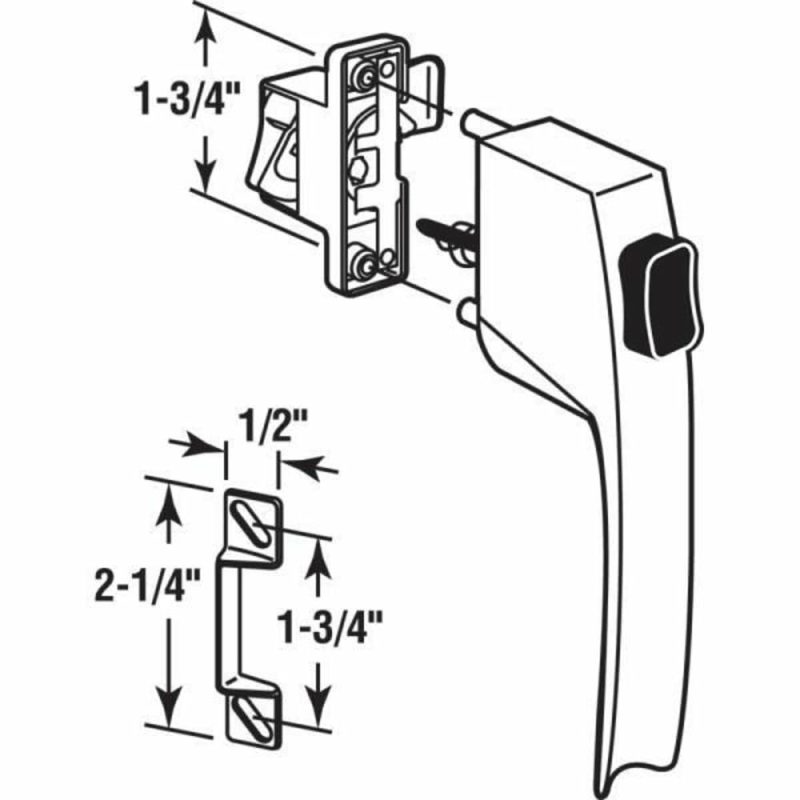 Wt, Screen Or Storm Dr Push Button Dr Latch