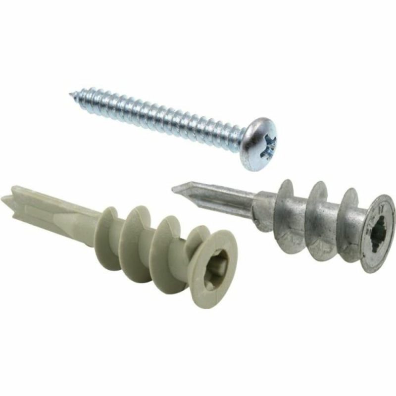 Zinc And Nylon Zip-It Wall Anchors, Heavy Duty Design