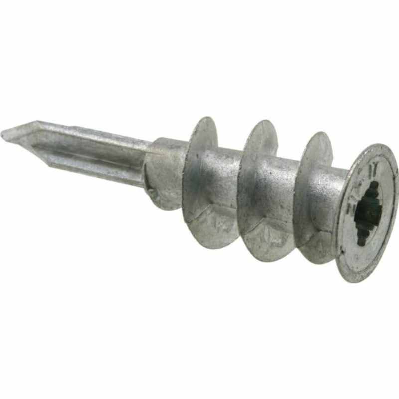 Zinc Zip-It Wall Anchors, Heavy Duty Design, Pack Of 50