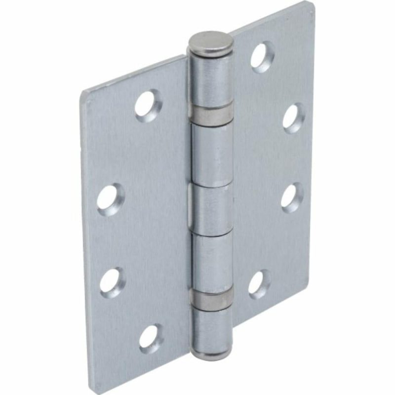 4-1/2″ Commercial Ball Bearing Door Hinge Satin Chrome Package Of 3