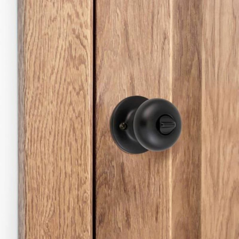 Cambridge Matte Black Keyed Privacy Door Knob