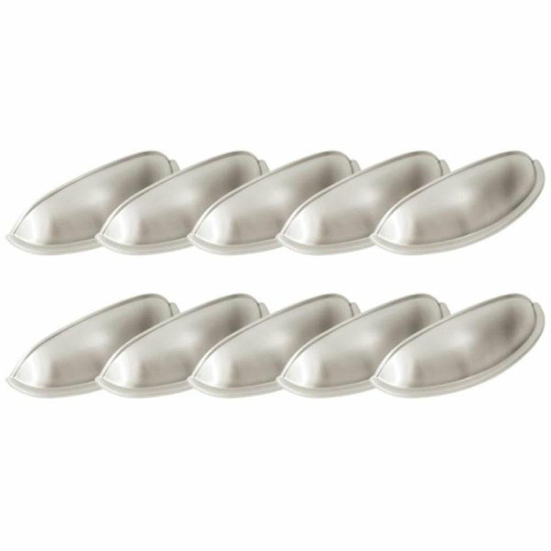 West Side Cup Pull, Satin Nickel, Pack Of 10