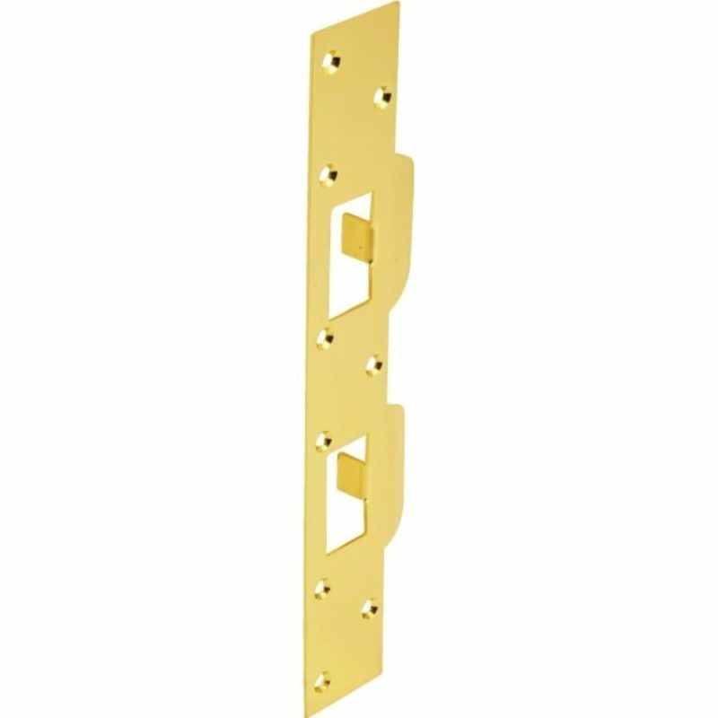 3-5/8″ Double Entry Door Strike Plate Brass